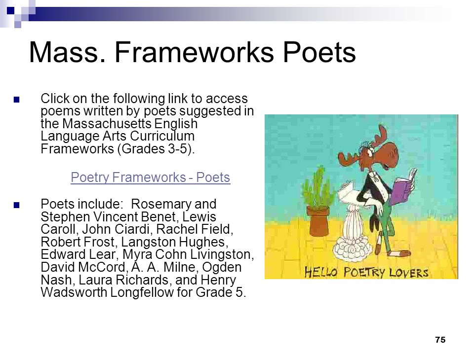Poetry Frameworks - Poets