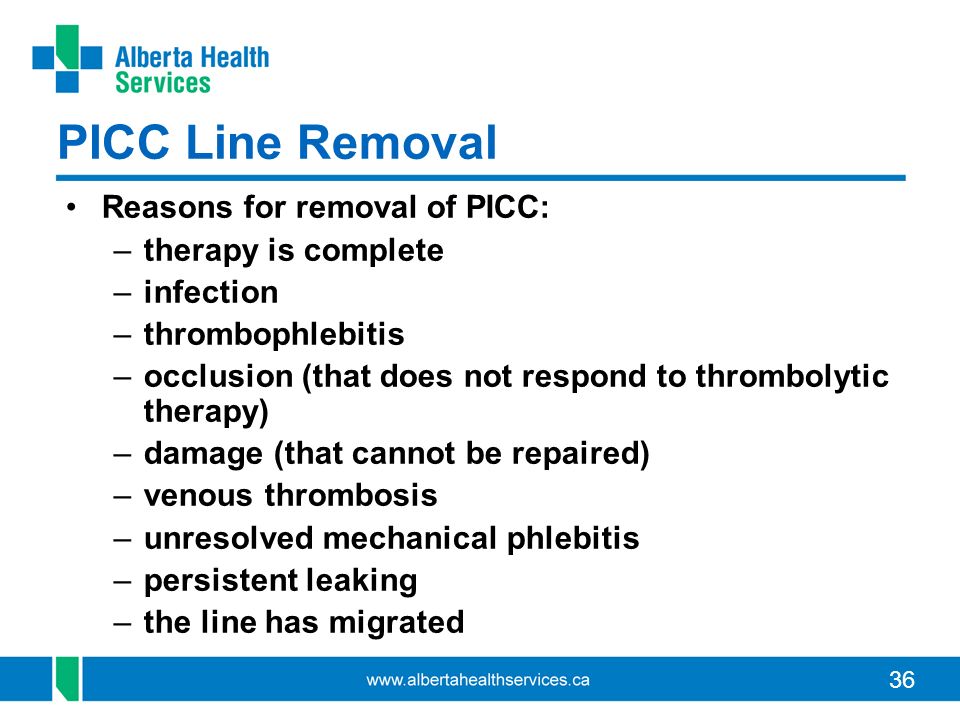 Picc Line Removal Charting Sample