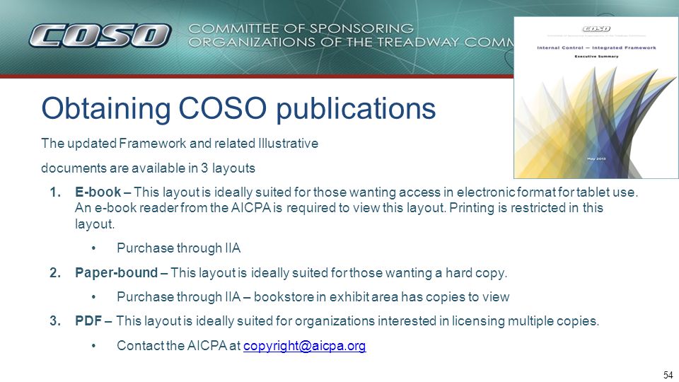 Obtaining COSO publications