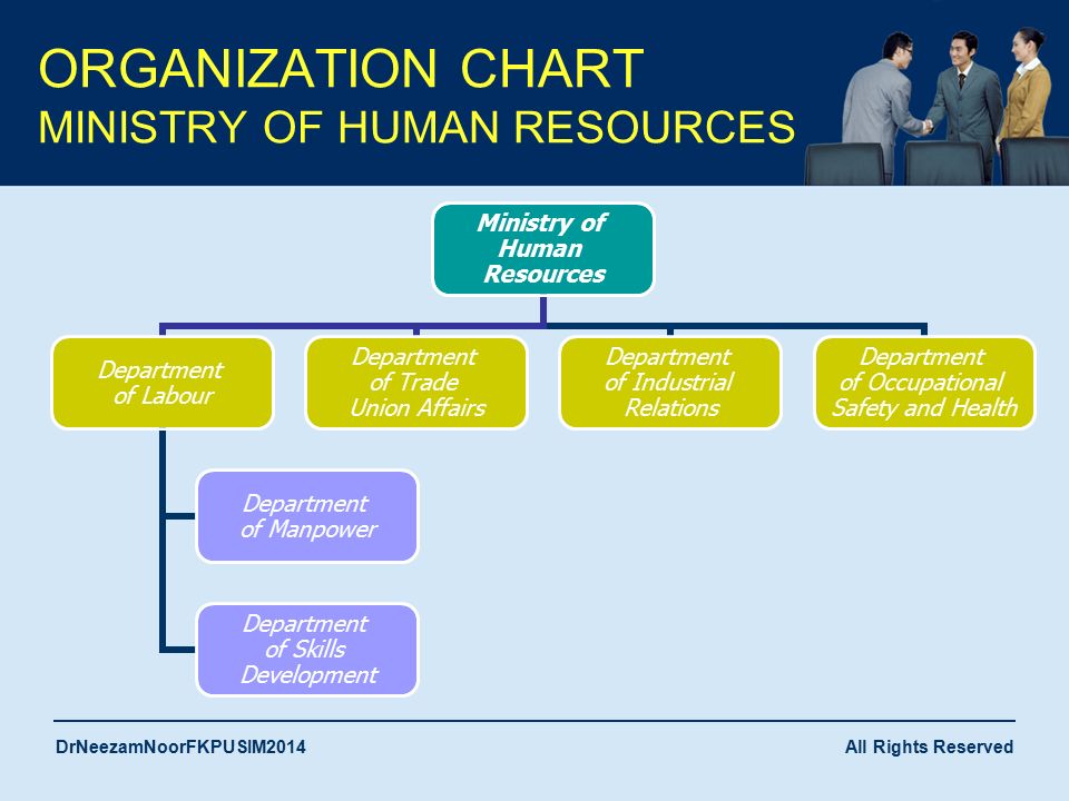 Human Resource Department Organizational Chart