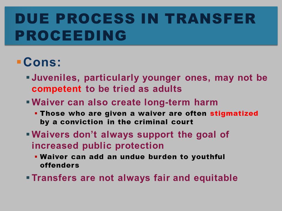 Juveniles Being Charged As Adults Pros And Cons
