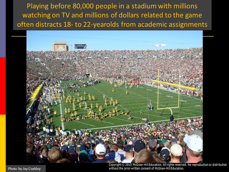 Playing before 80,000 people in a stadium with millions