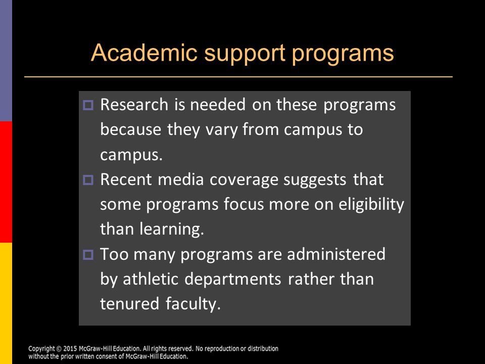 Academic support programs