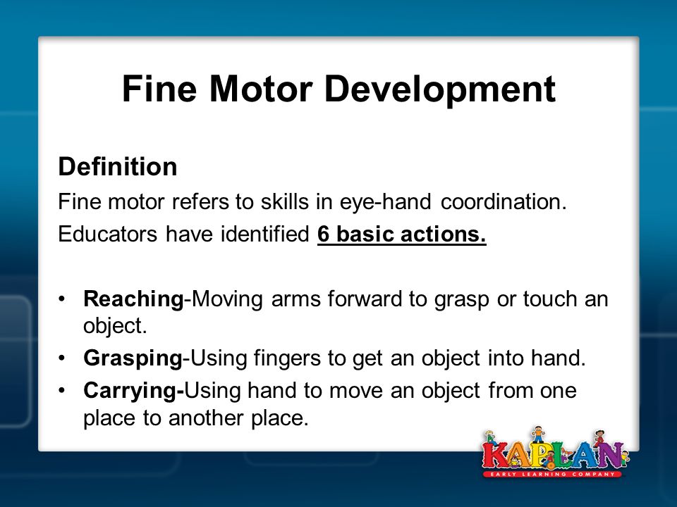 what are examples of fine motor skills