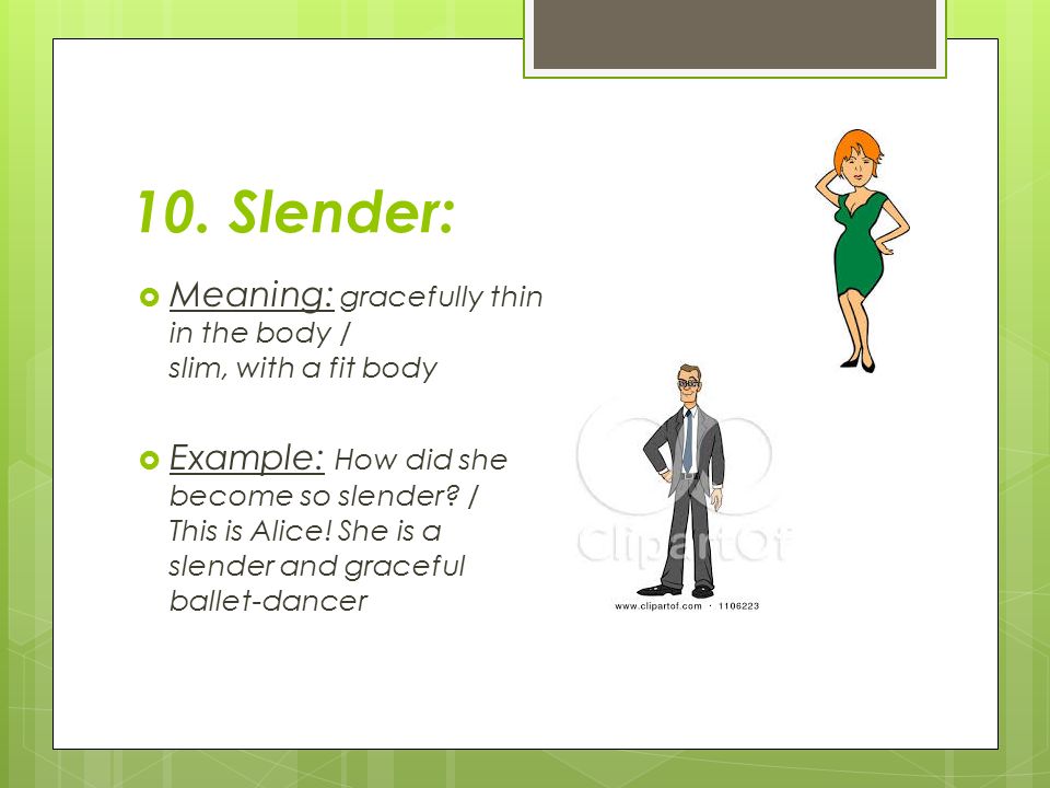Slender meaning