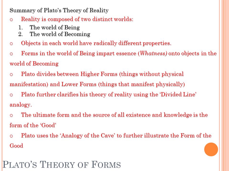 plato theory of knowledge summary