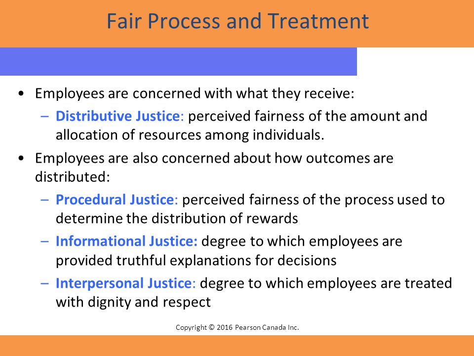 Fair Process and Treatment