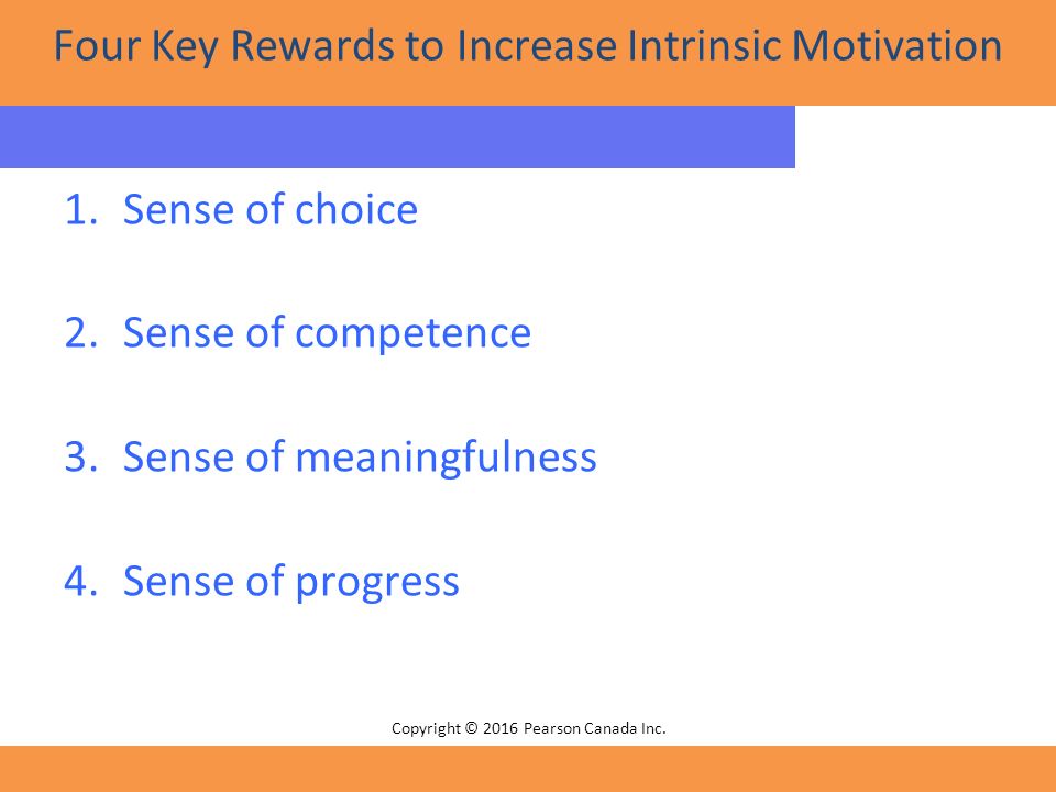 Four Key Rewards to Increase Intrinsic Motivation