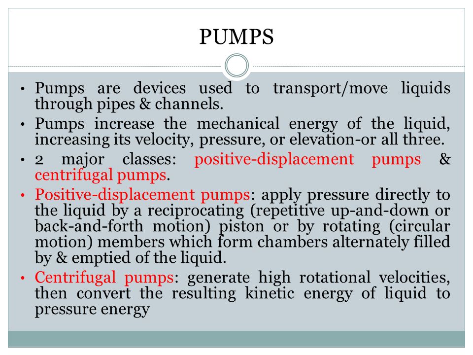 dvs. Ampere fysisk INTRODUCTION TO PUMPS, COMPRESSORS, FANS & BLOWERS - ppt download