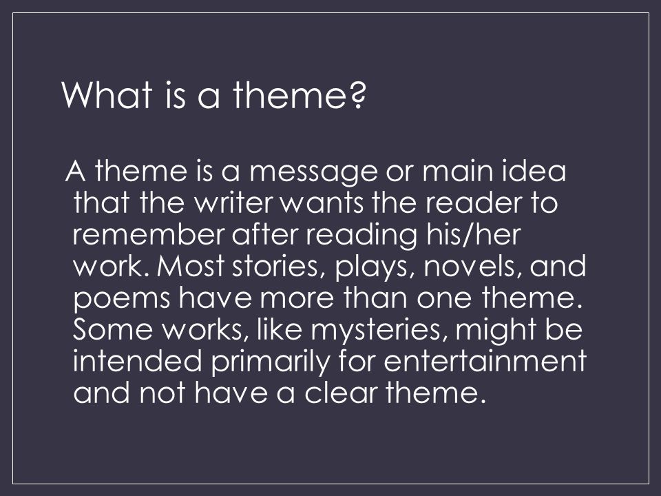 What is a theme