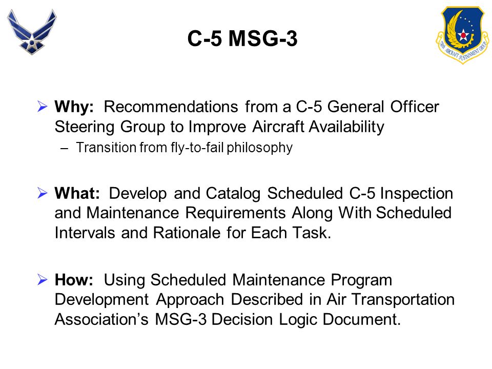 Maintenance Steering Group 3 (MSG-3) - ppt video online download