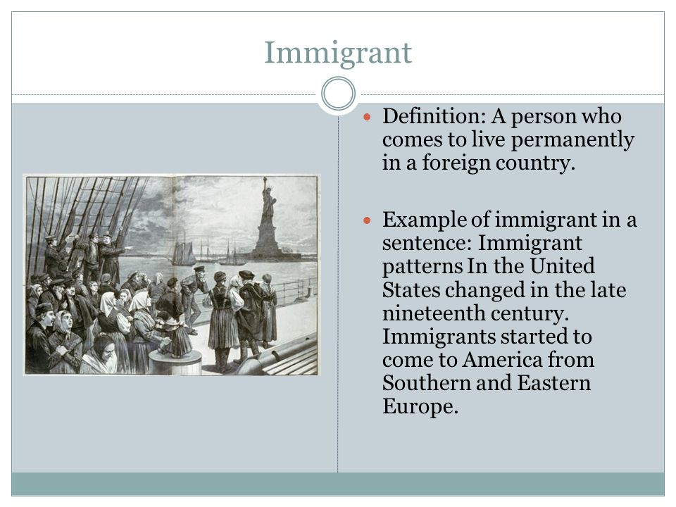immigration examples