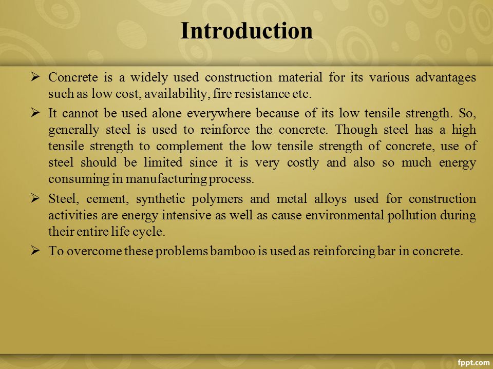 Bamboo Reinforced Concrete Ppt Video Online Download