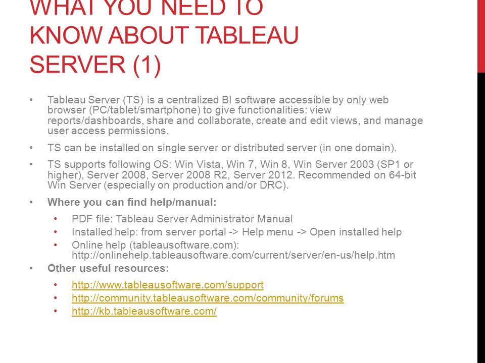 Tableau server training - ppt video online download