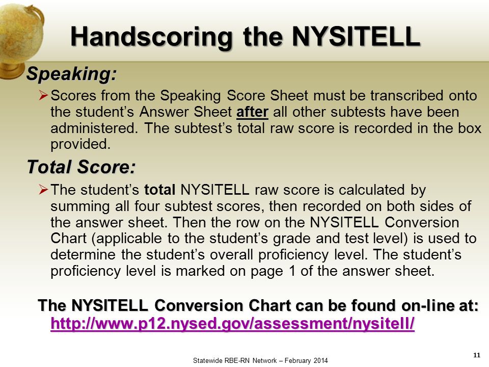 Nysitell Conversion Chart