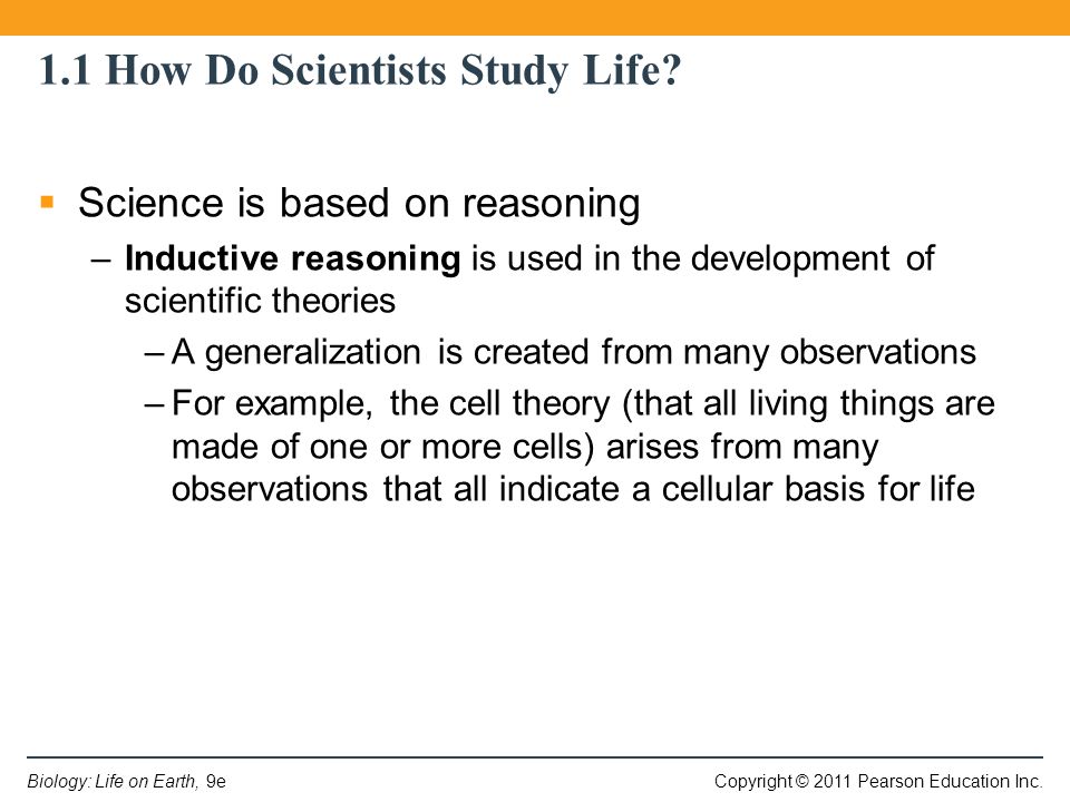 1.1 How Do Scientists Study Life