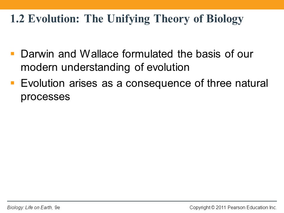 1.2 Evolution: The Unifying Theory of Biology