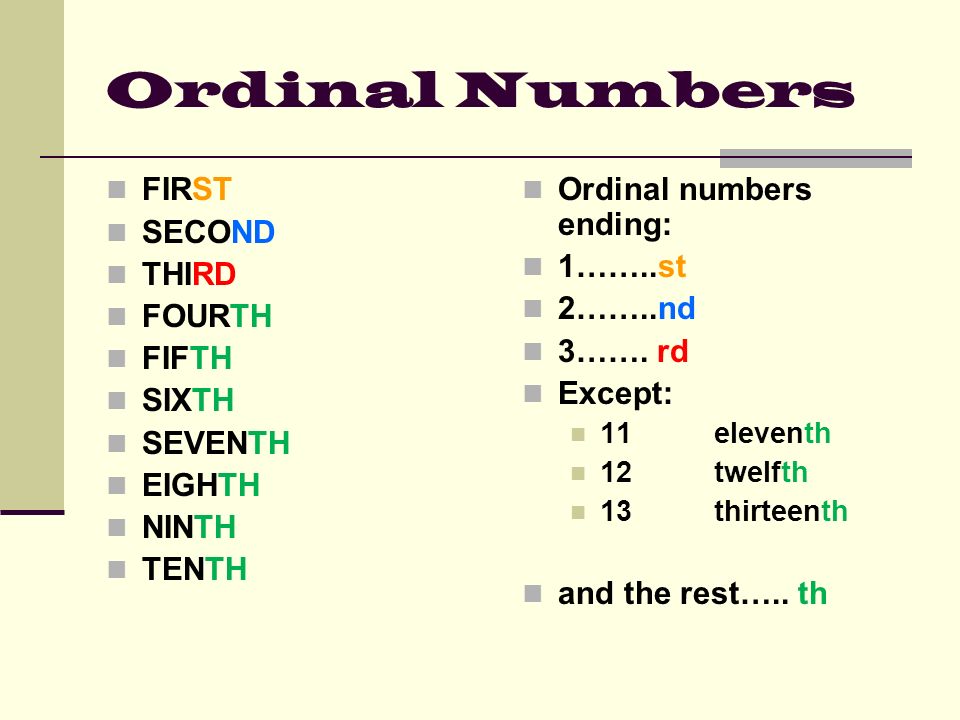 Cardinal And Ordinal Numbers Ppt Video Online Download