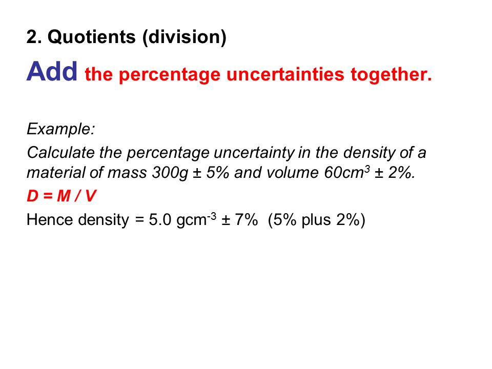 Howto How To Find Percentage Uncertainty Chemistry Fundamentals Of Differential Equations 8th Edition Solutions Pdf Ray Optics And Optical Instruments