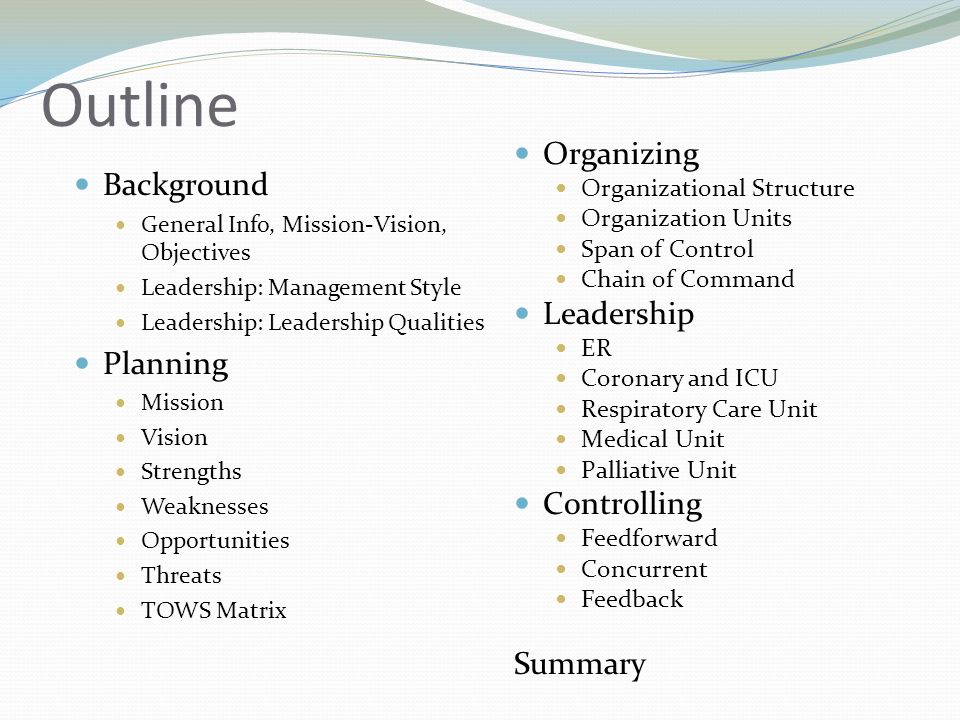 Slu Organizational Chart