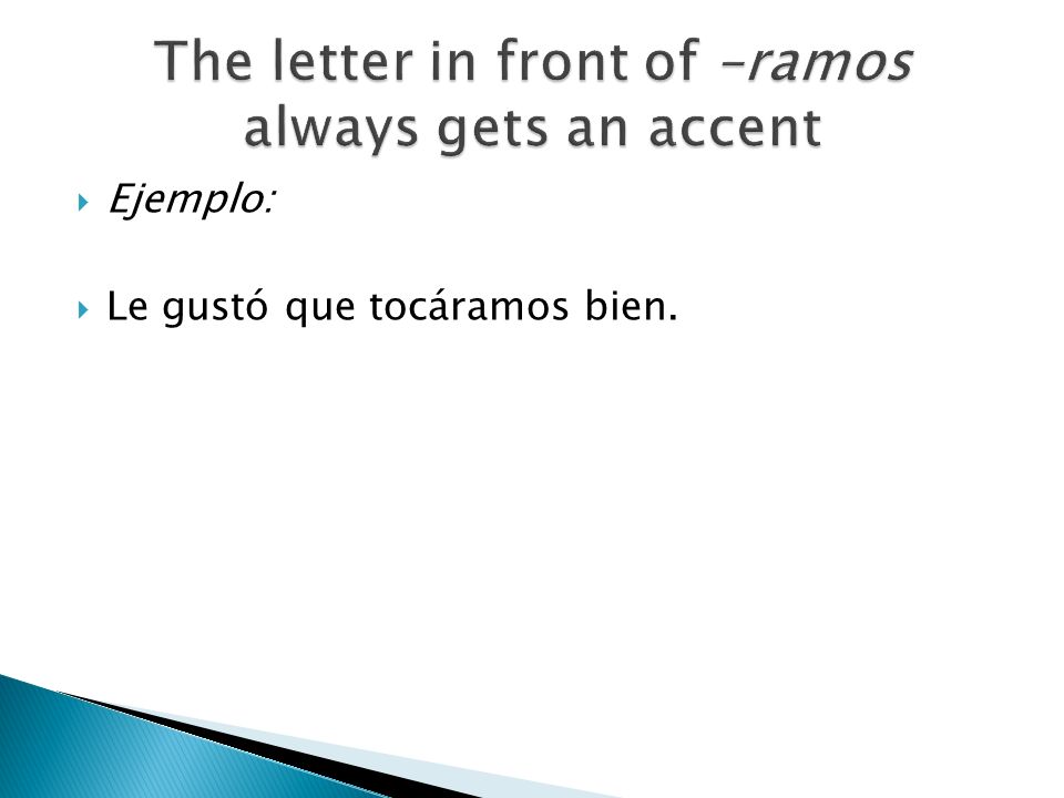 The letter in front of –ramos always gets an accent