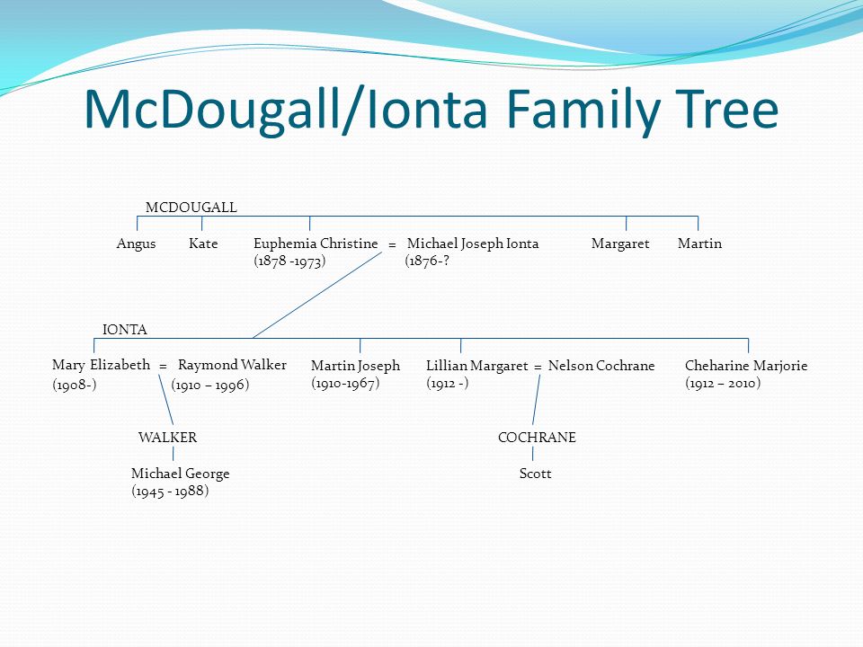 McDougall/Ionta Family Tree