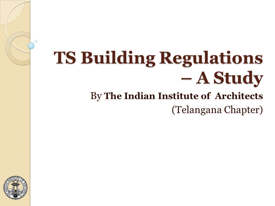 TS Building Regulations – A Study