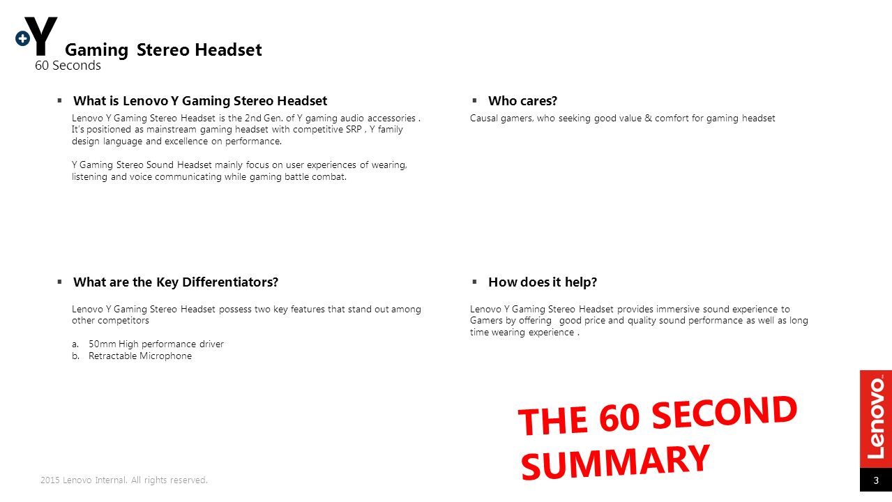 Lenovo Y Gaming Stereo Headset 30 Days Disclosures - ppt download