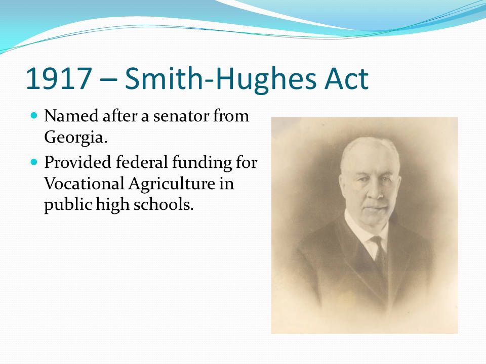 what is the smith hughes act of 1917