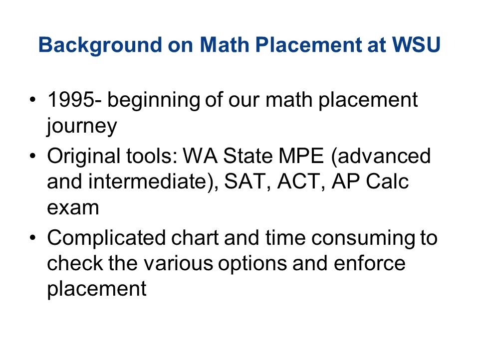 Wsu Math Placement Chart