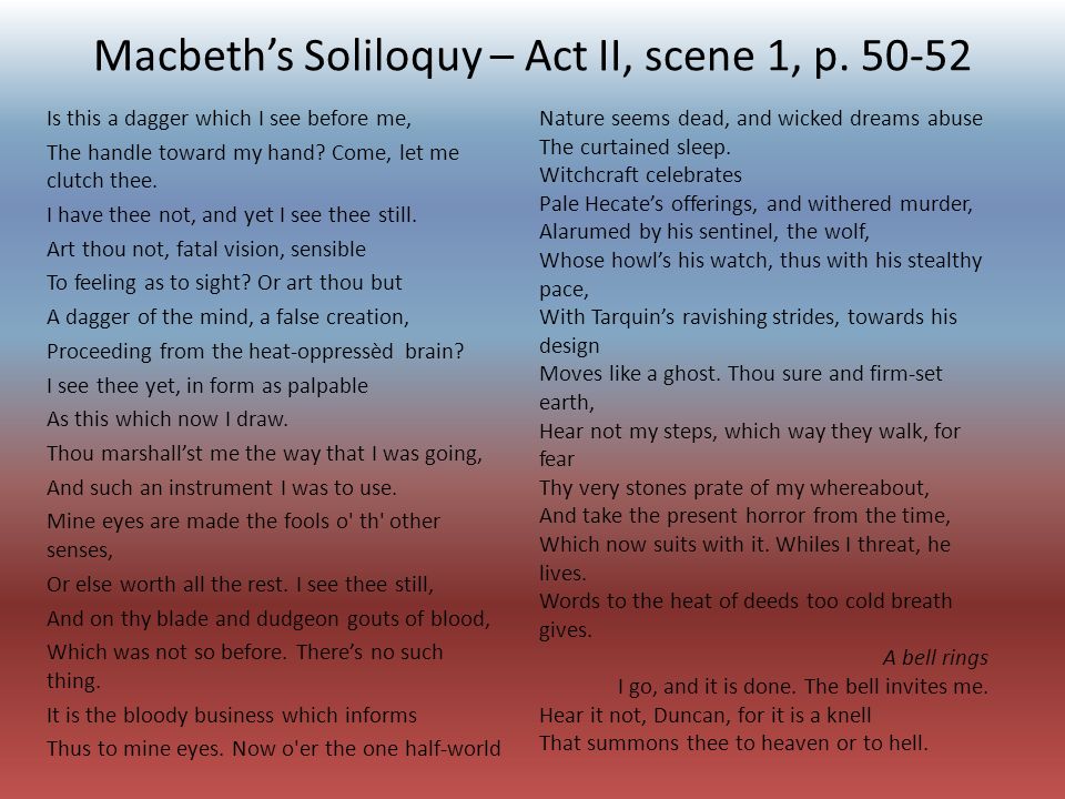 macbeth is this a dagger soliloquy