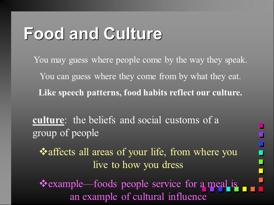 Food culture and Its Impact on Health