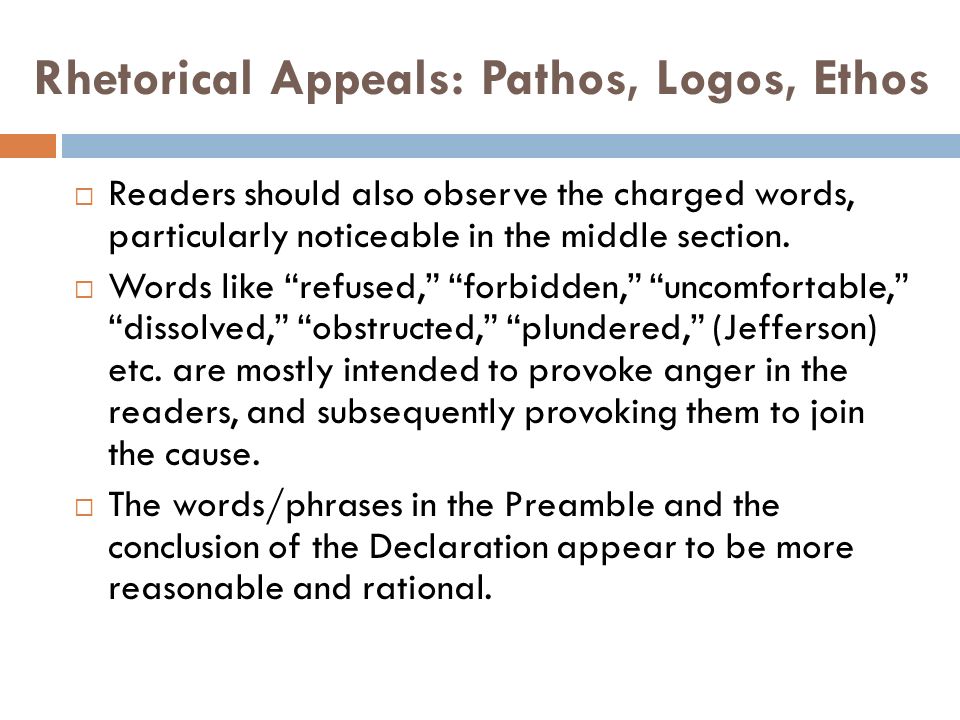 pathos in the declaration of independence