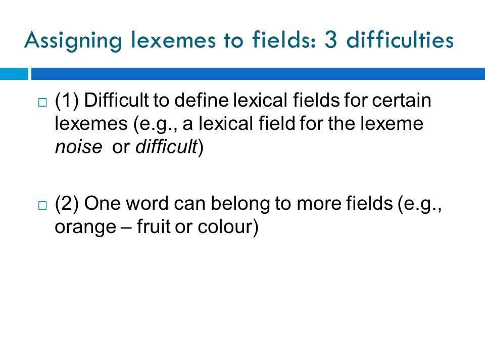 what does lexical field mean