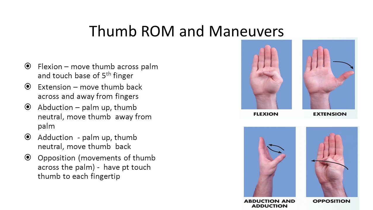 Thumb Range Of Motion