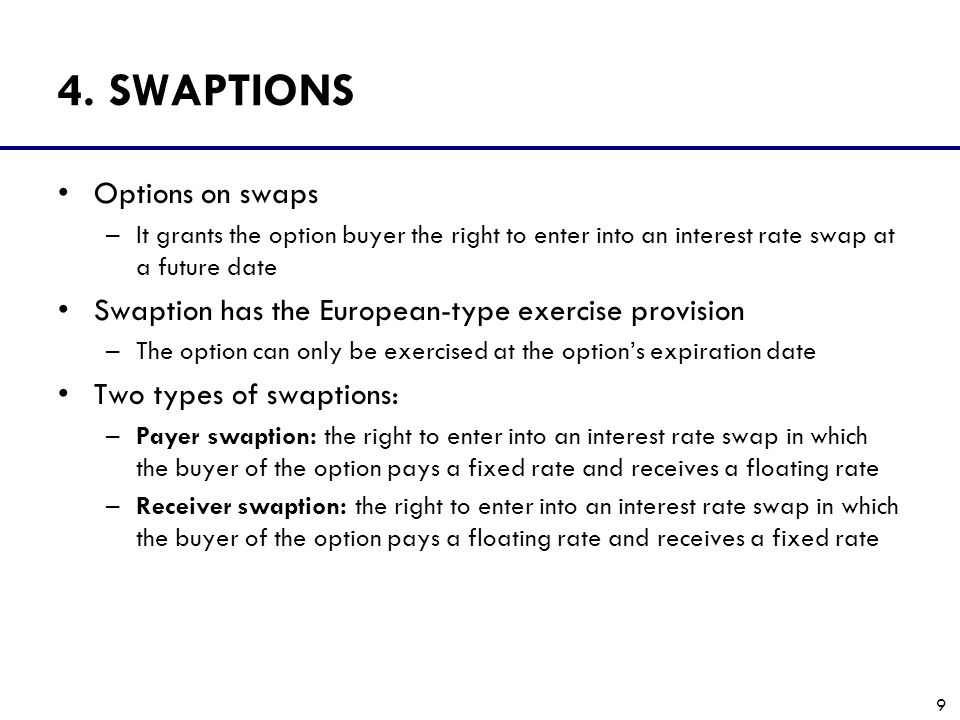 Swaps Total Return Swap Asset Swap And Swaption Ppt Video Online Download