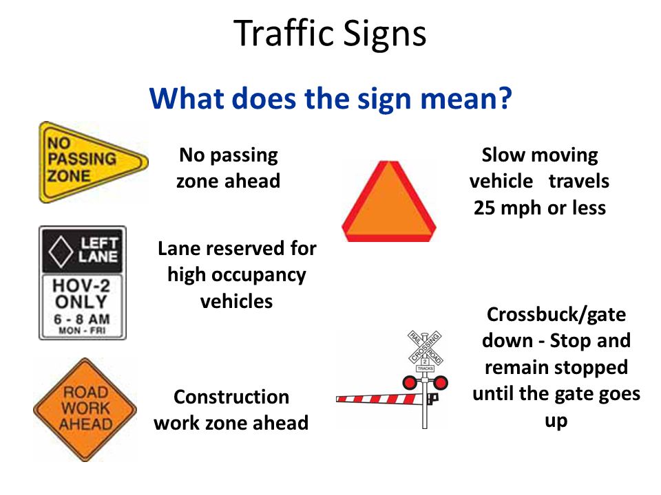 Orange what sign mean does an Road Signs