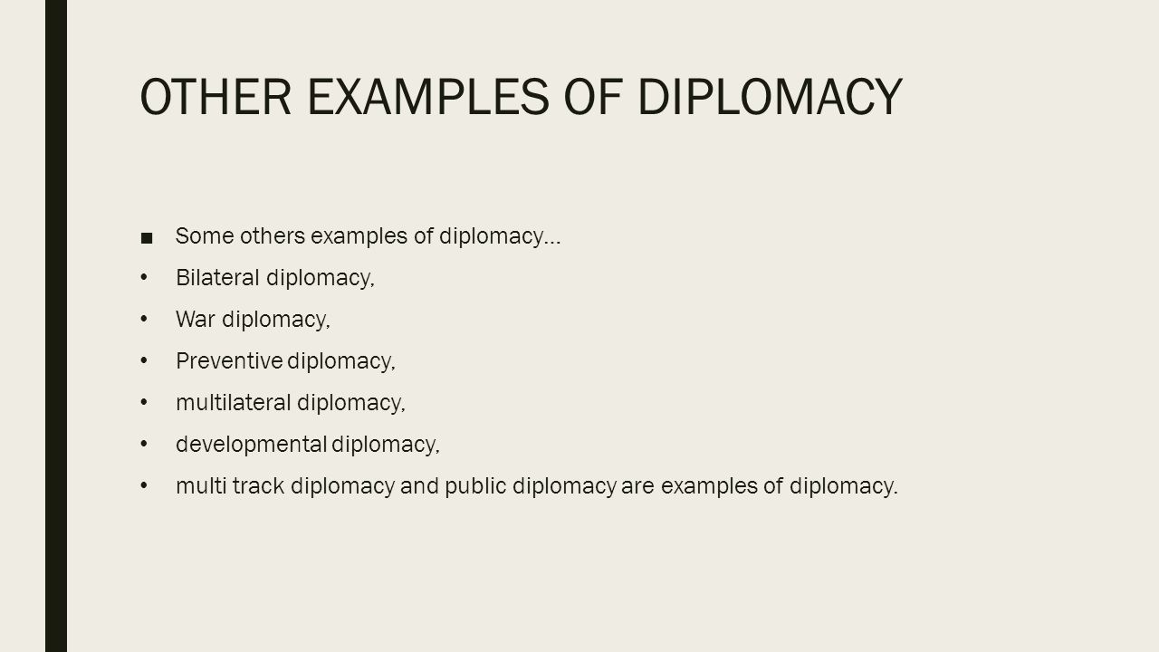 examples of multilateral diplomacy