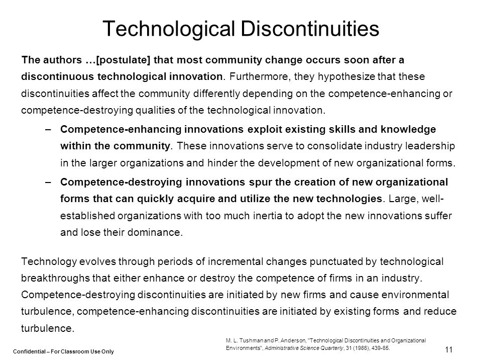 technological discontinuity