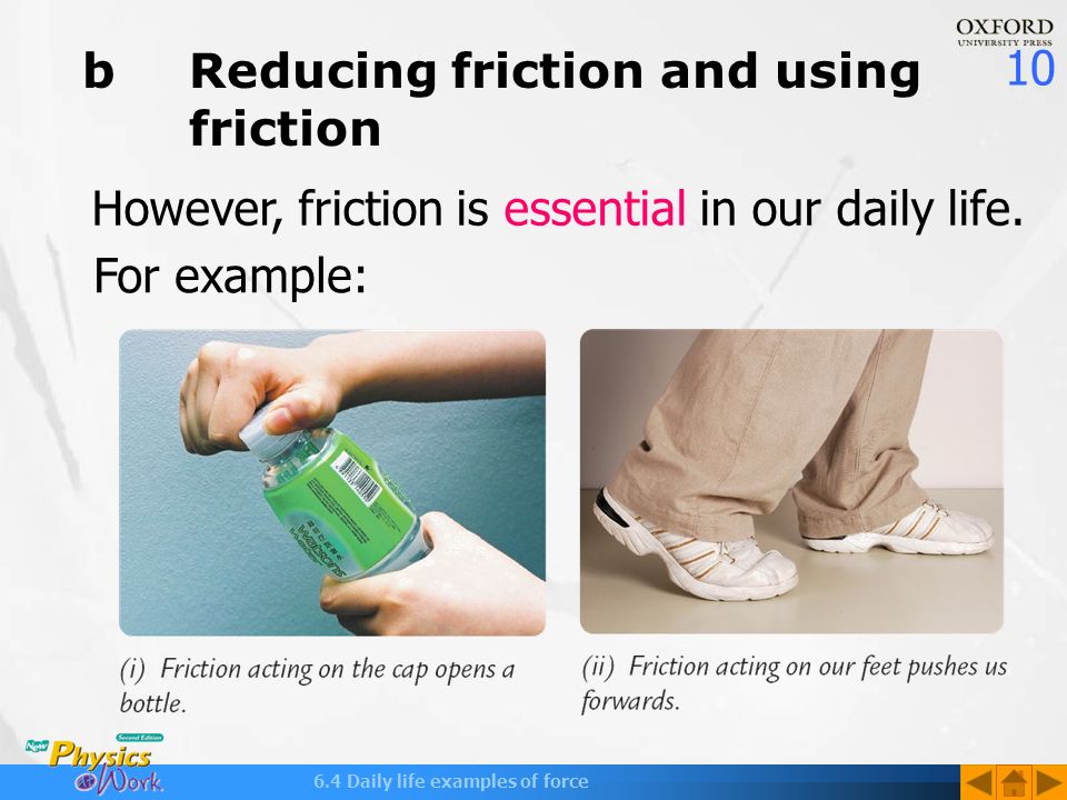 examples of frictional force in our daily life