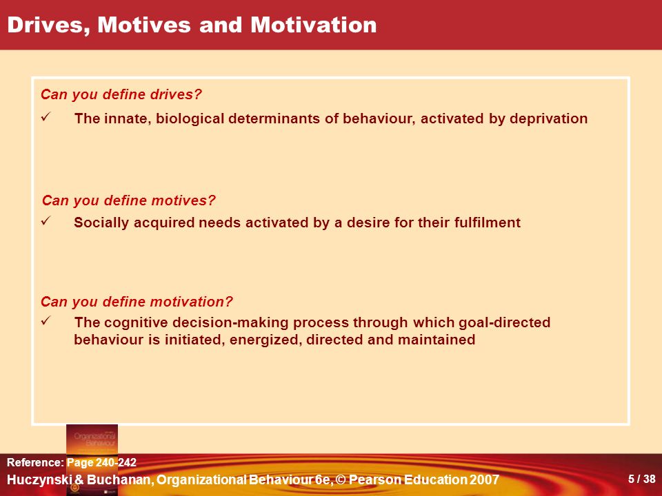 Chapter 8 Motivation Andrzej A. Huczynski & David A. Buchanan - ppt video  online download