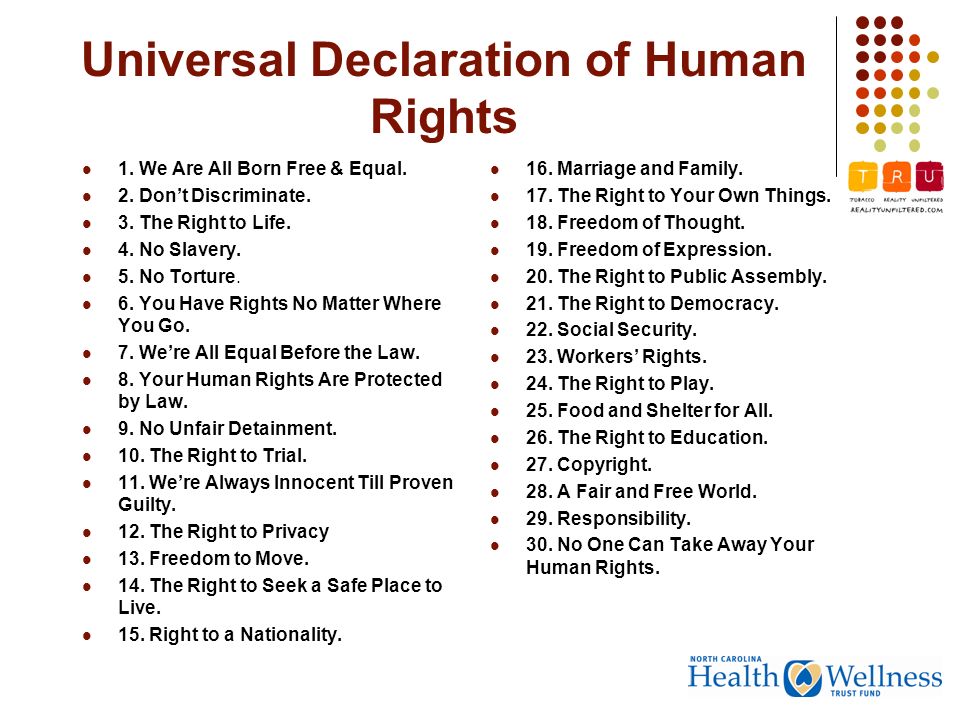 Universal Human Rights and Tobacco - ppt video online download