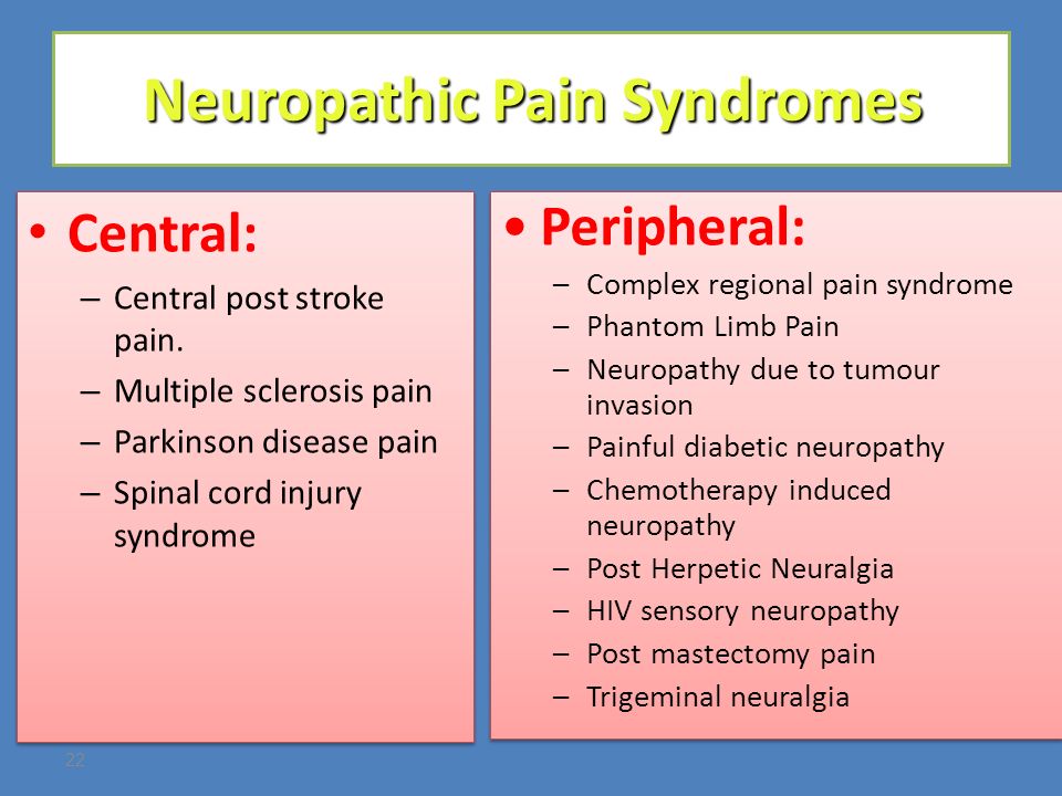 Neuropathic Pain Syndromes