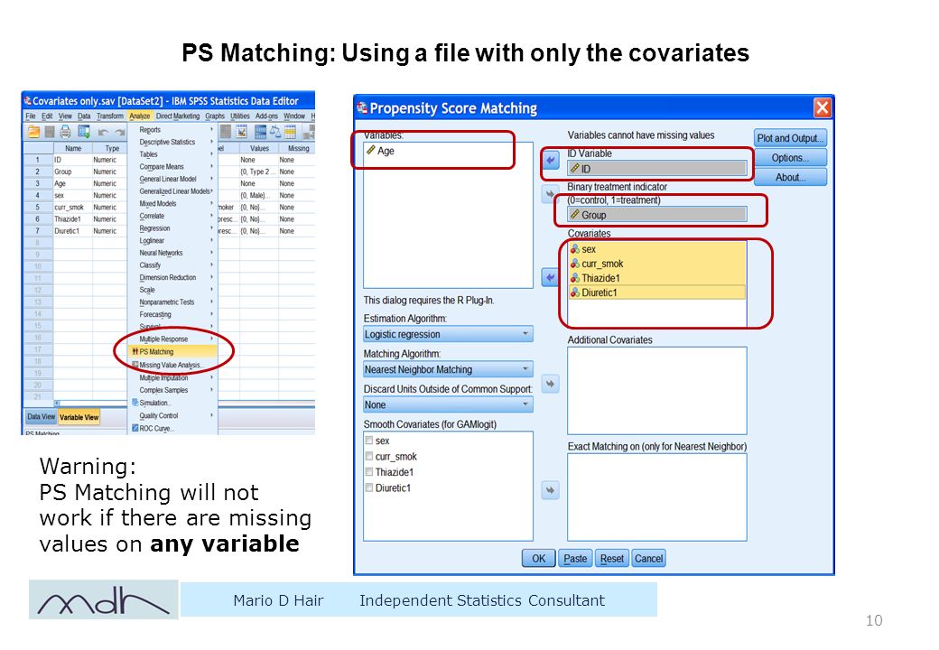 ps matching spss 25