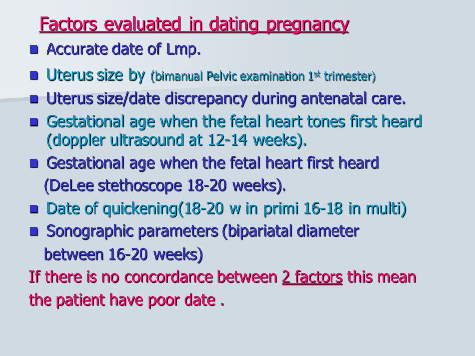 dating fetus)