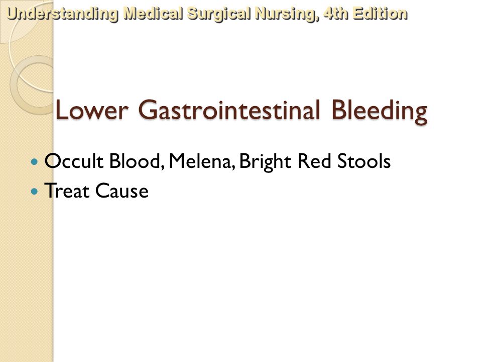 Lower Gastrointestinal Bleeding