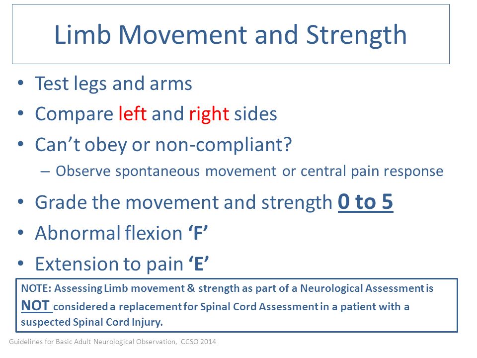 Limb Movement and Strength