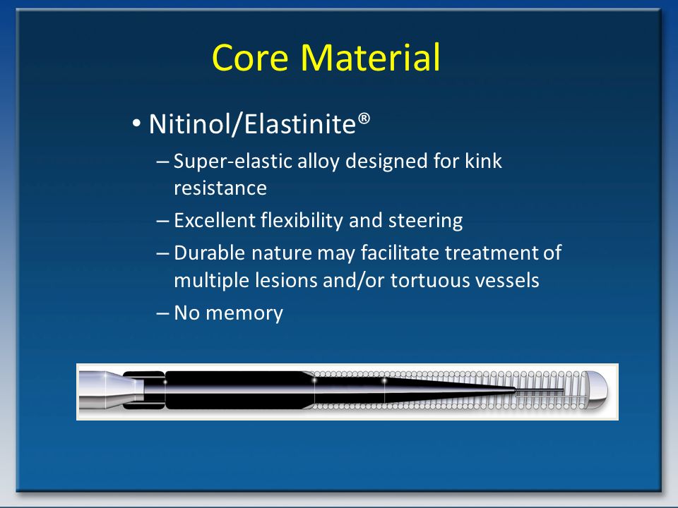 Core Material Nitinol/Elastinite®