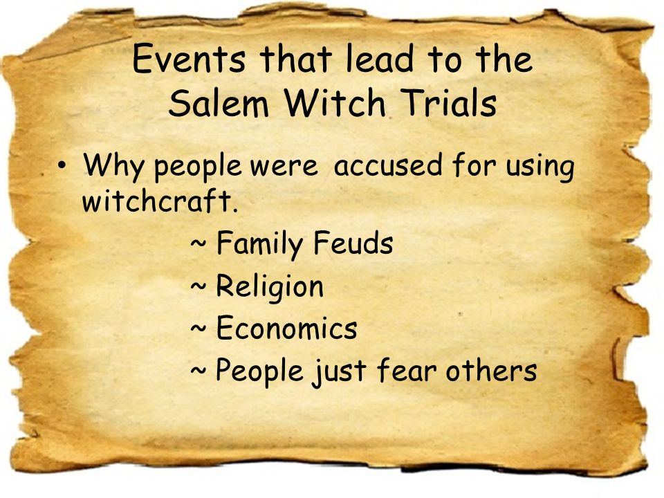 Salem Witch Trials of the 1690's - ppt download