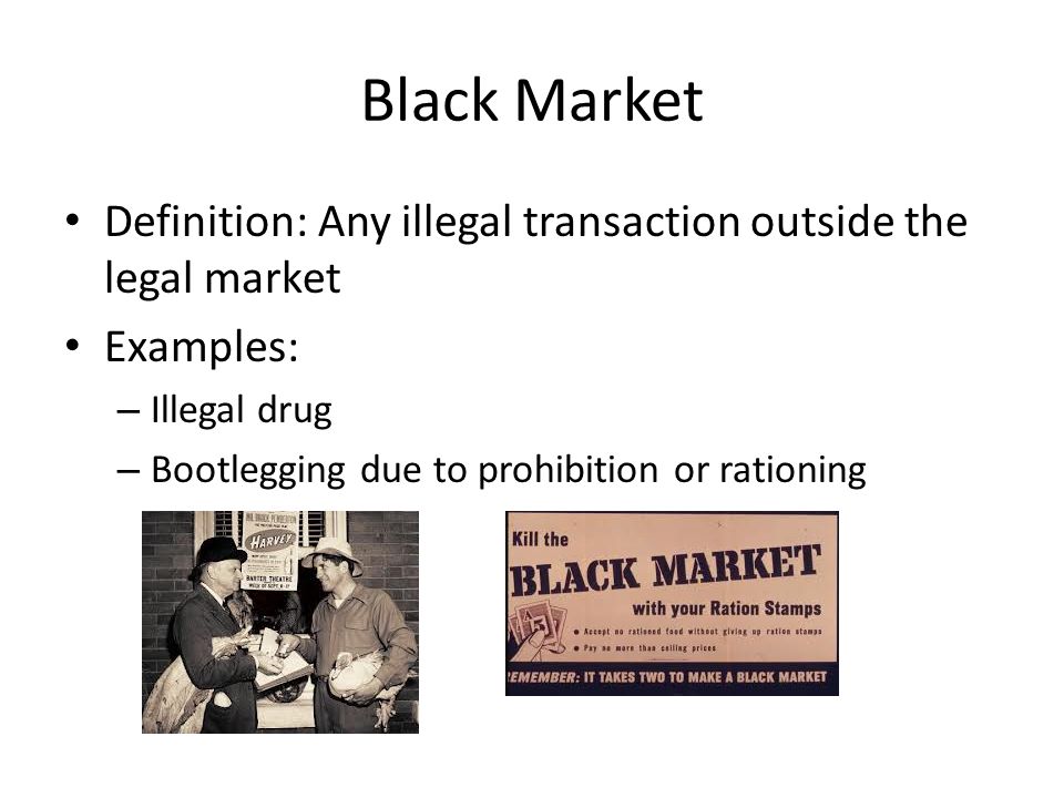 Black market illegal drugs